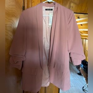 Boohoo petite pink blazer